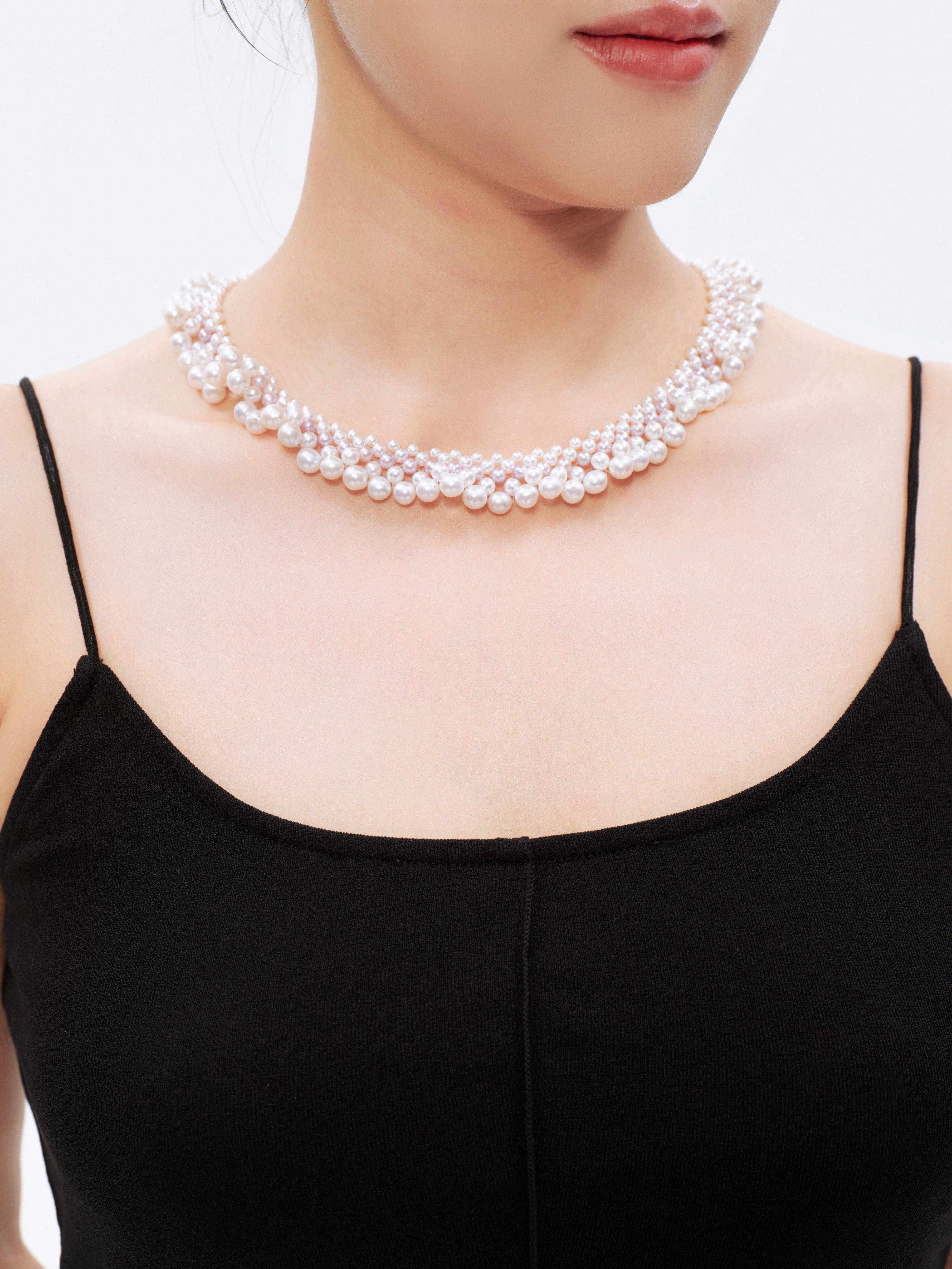 Tulle Pearl Necklace