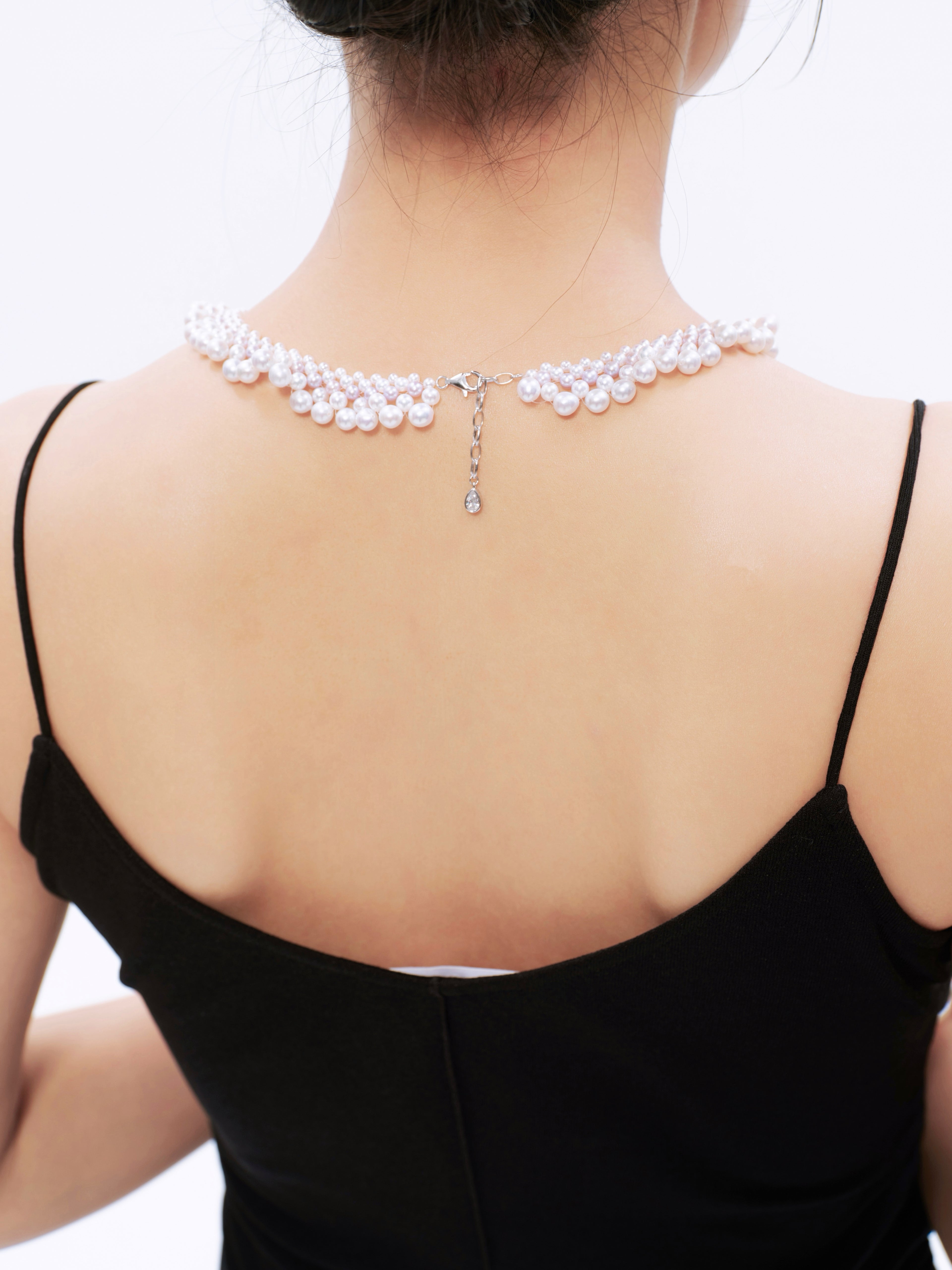 Tulle Pearl Necklace